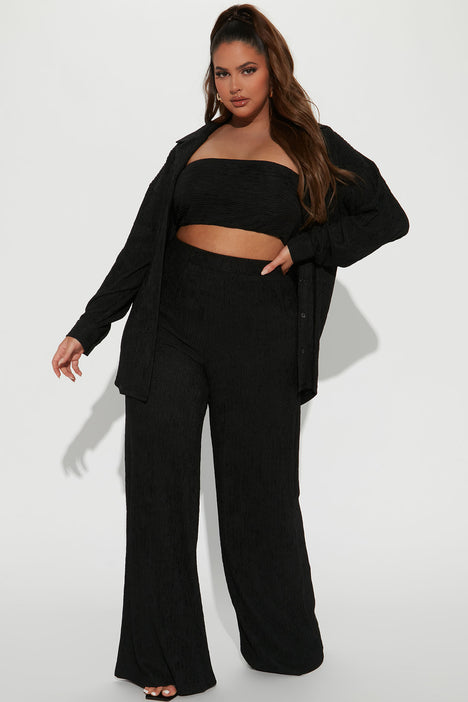 Brielle 3 Piece Pant Set - Black, Fashion Nova, Matching Sets