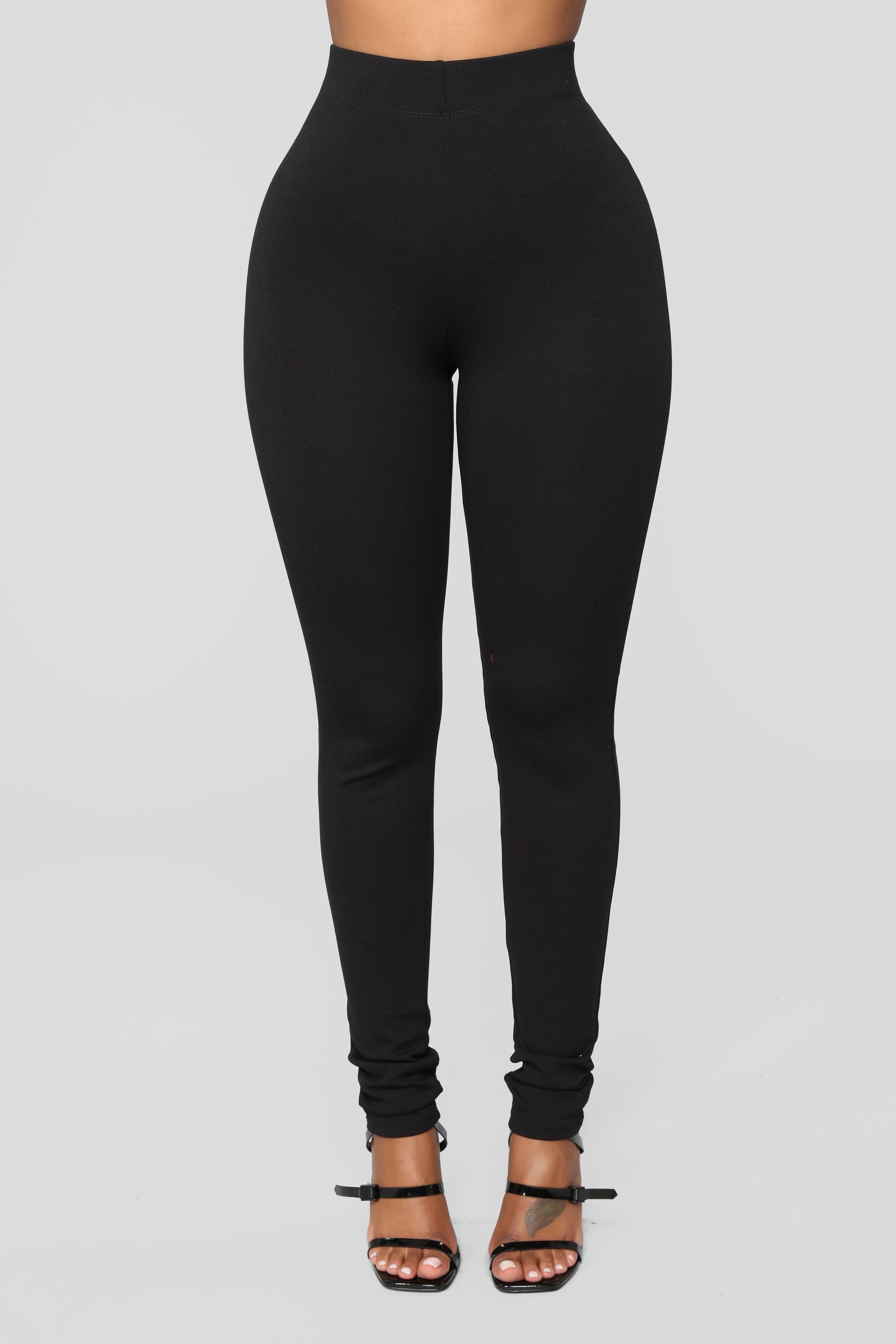 Women's High-Waisted Ponte Leggings - A New Day Black XS 1 ct