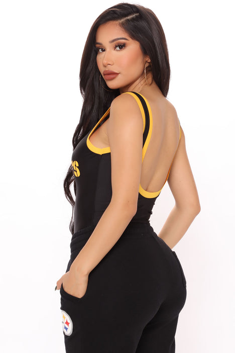 NFL Team Player Steelers Bodysuit - Black/Yellow, Fashion Nova, Screens  Tops and Bottoms