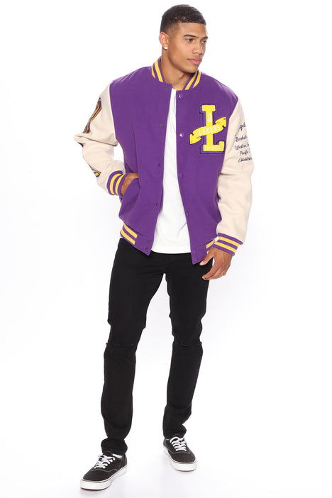 LA Lakers Upper Classmen Jacket - Black, Fashion Nova, Jackets & Coats