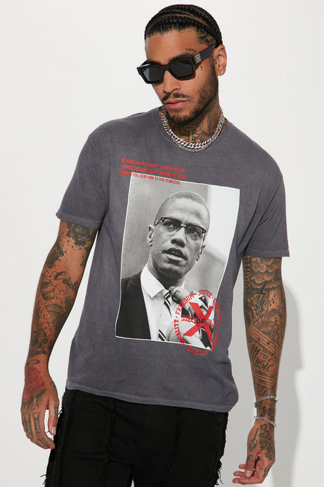 Malcolm X Orange and Black Baseball Jersey