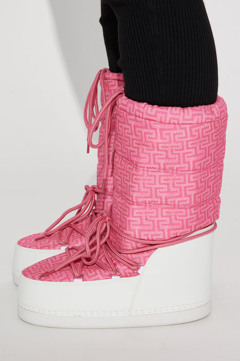 Sadie Boots - Pink/combo, Fashion Nova, Shoes