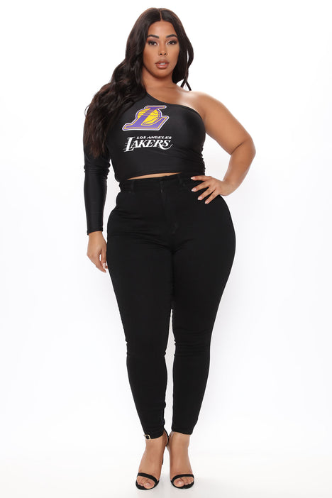 NBA Strong Stride Lakers Crop Top - Black
