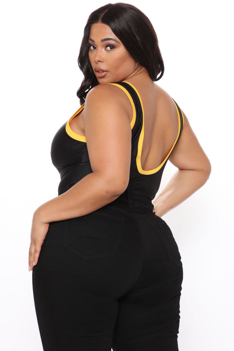 NFL Team Player Steelers Bodysuit - Black/Yellow, Fashion Nova, Screens  Tops and Bottoms