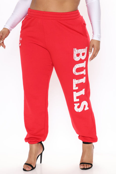 NBA Lay Up Bulls Sweatpants - Red, Fashion Nova, Pants
