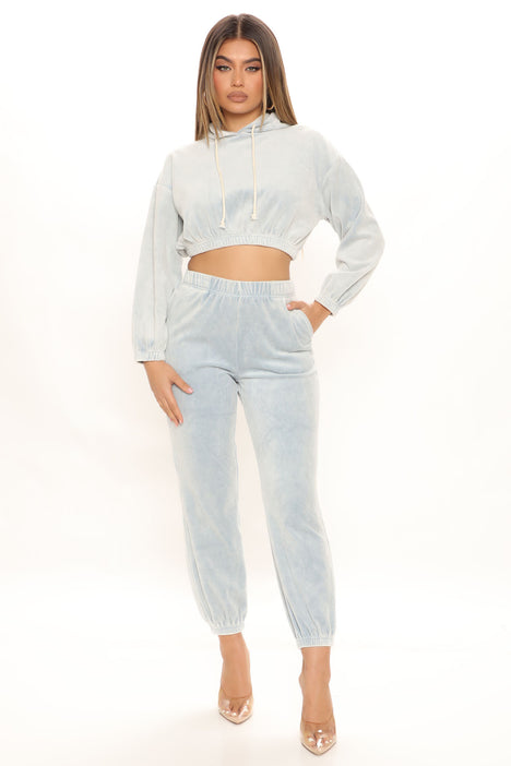 Living The Comfy Life Cropped Sweater - Blue, Fashion Nova, Sweaters