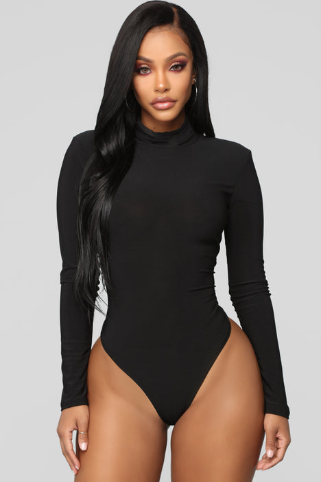 Take Care Bodysuit - Black, Fashion Nova, Bodysuits