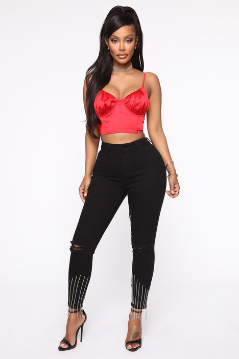 What's Stopping You Bustier Top - Red, Fashion Nova, Knit Tops
