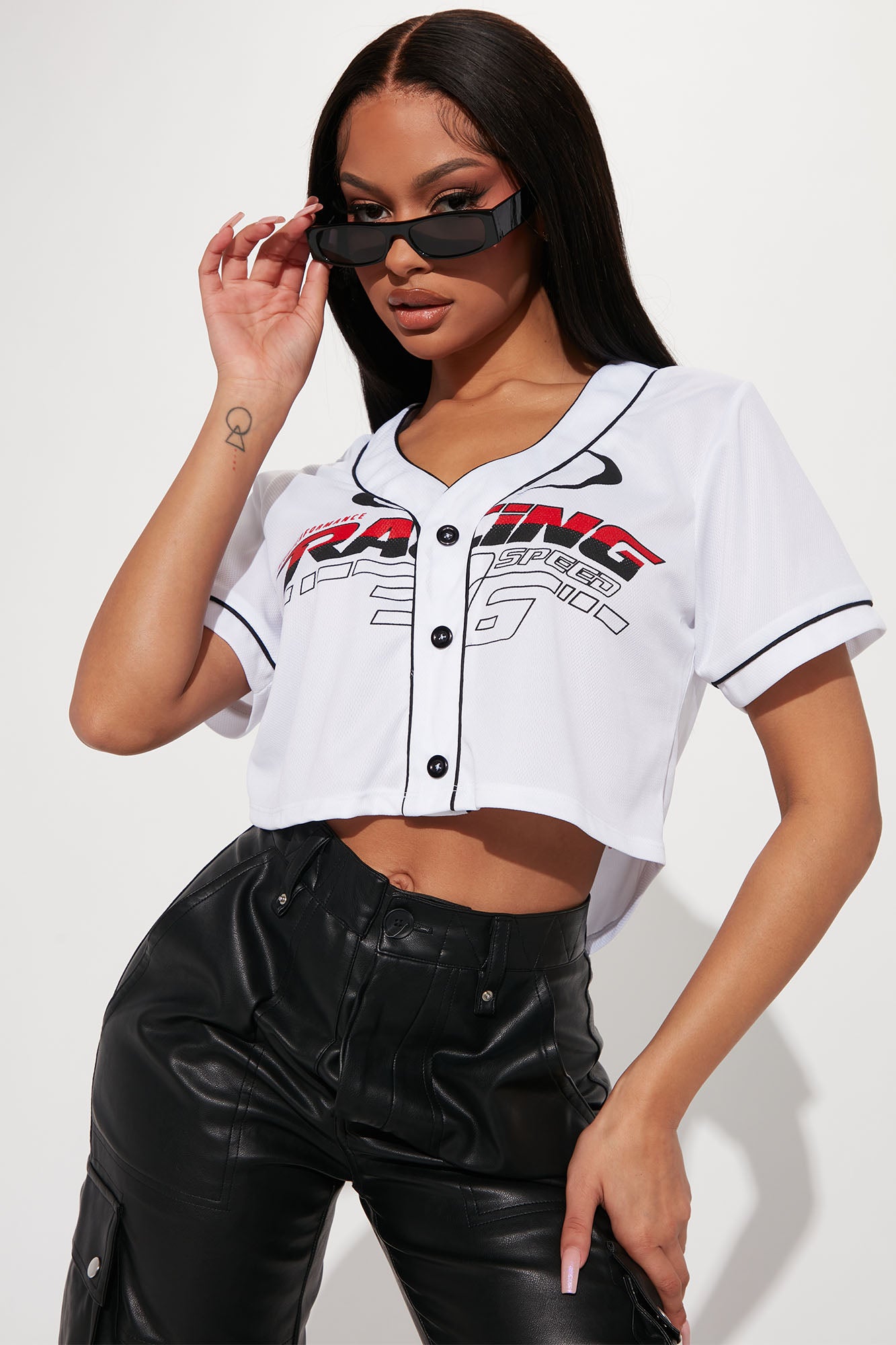 Baseball Jersey Crop Top