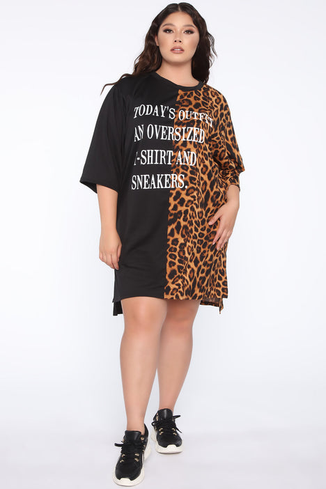 Today's Outfit Oversized T-Shirt Dress – Black Girl Powerhouse