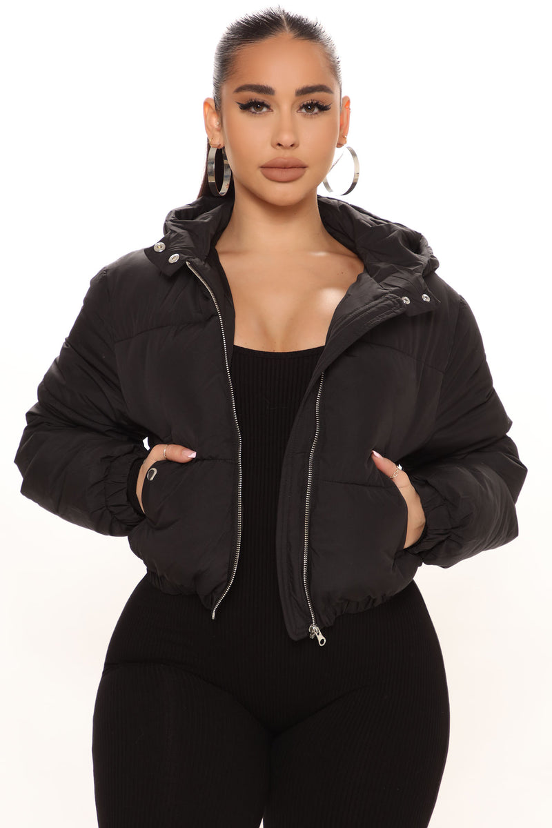 Can't Be Beat Cropped Puffer Jacket - Black | Fashion Nova, Jackets ...