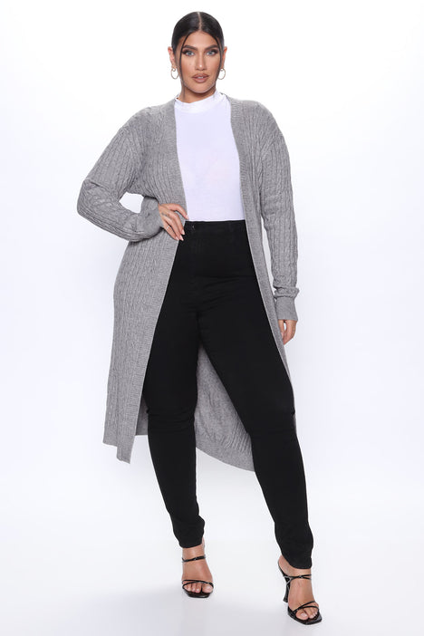 Can't Get Enough Oatmeal Duster Cardigan