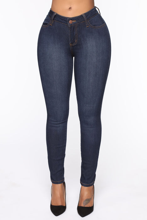 Classic Mid Rise Skinny Jeans - Medium Blue Wash, Fashion Nova, Jeans