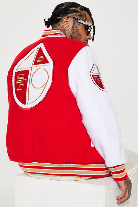 49ERS Varsity Jacket - Red/White