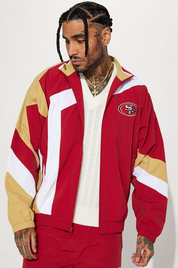 49ers Vintage Dye Hoodie - Red, Fashion Nova, Mens Graphic Tees