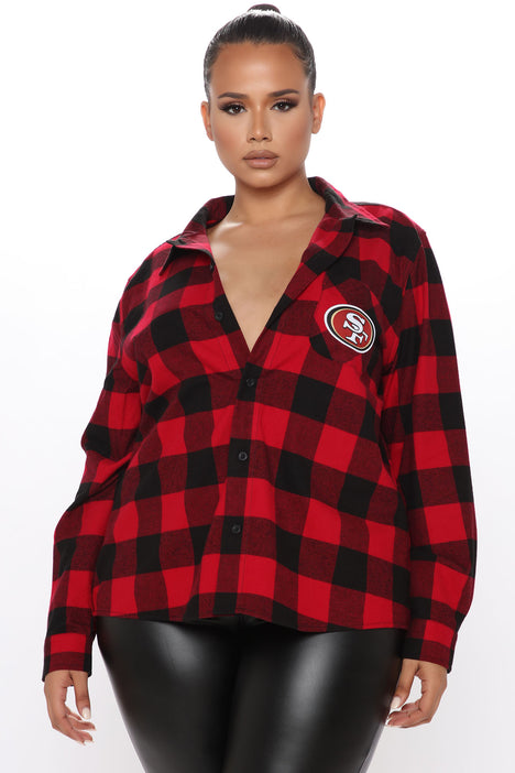 San Francisco 49ers Women's Mainstay Flannel Shirt 22 / S