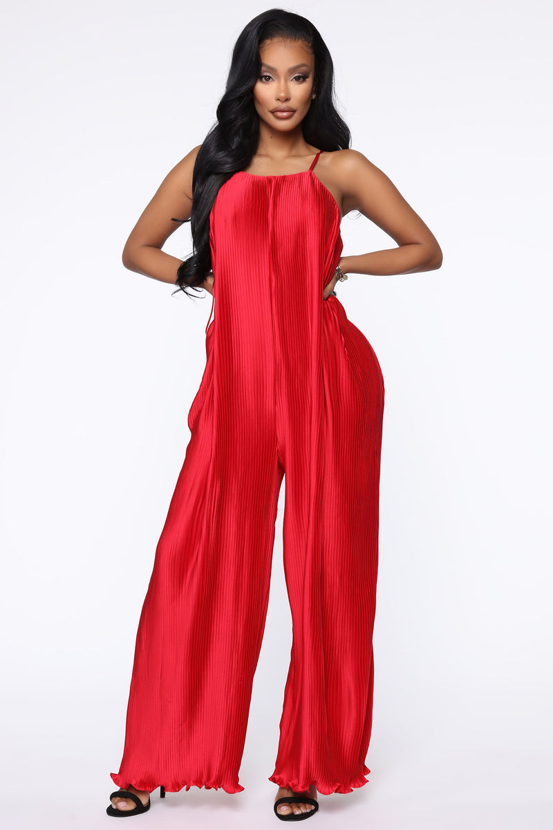 Just A Pleat Second Jumpsuit - Red | Fashion Nova, Jumpsuits | Fashion Nova