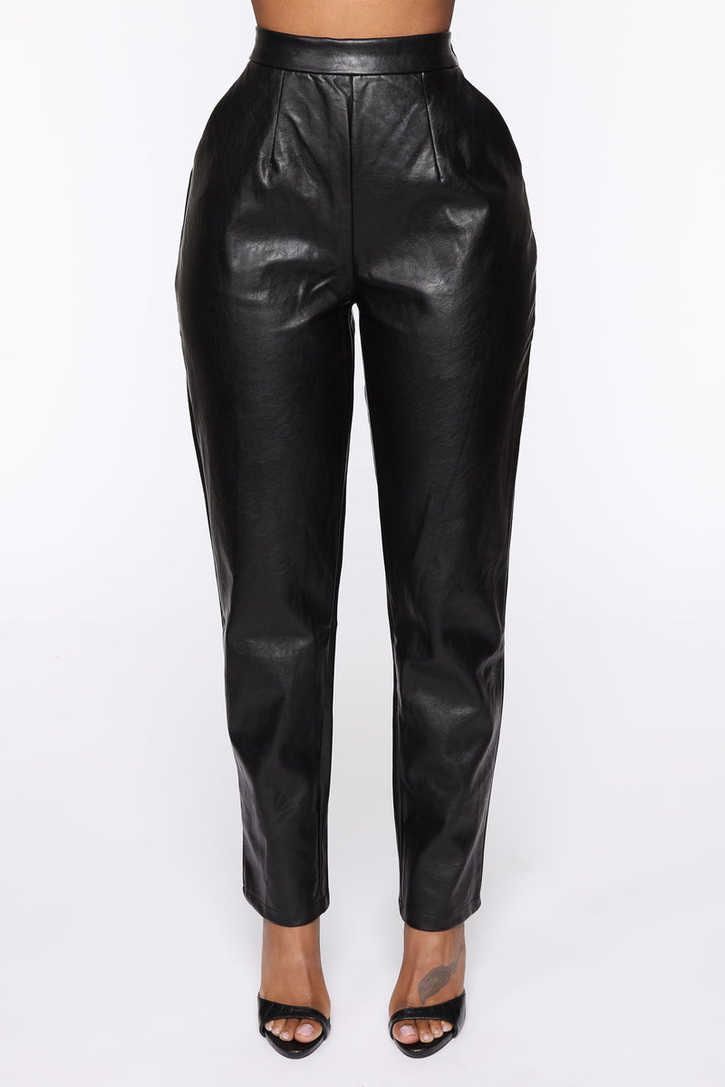 Counting Paper Faux Leather Pant - Black | Fashion Nova, Pants ...