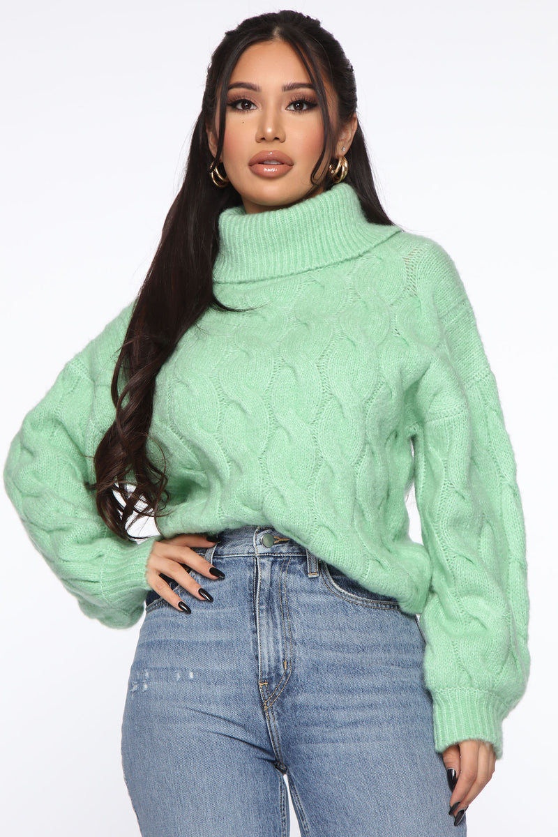 Give Me Chills Turtleneck Sweater - Green | Fashion Nova, Sweaters ...