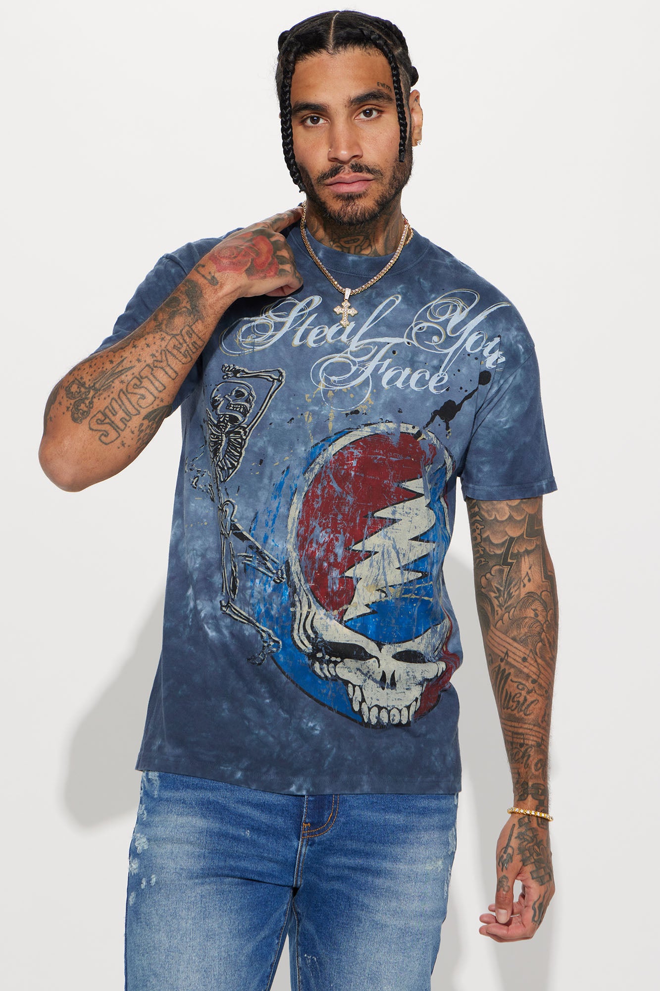 Grateful Dead Steal Your Face Tie Dye T-Shirt Multi