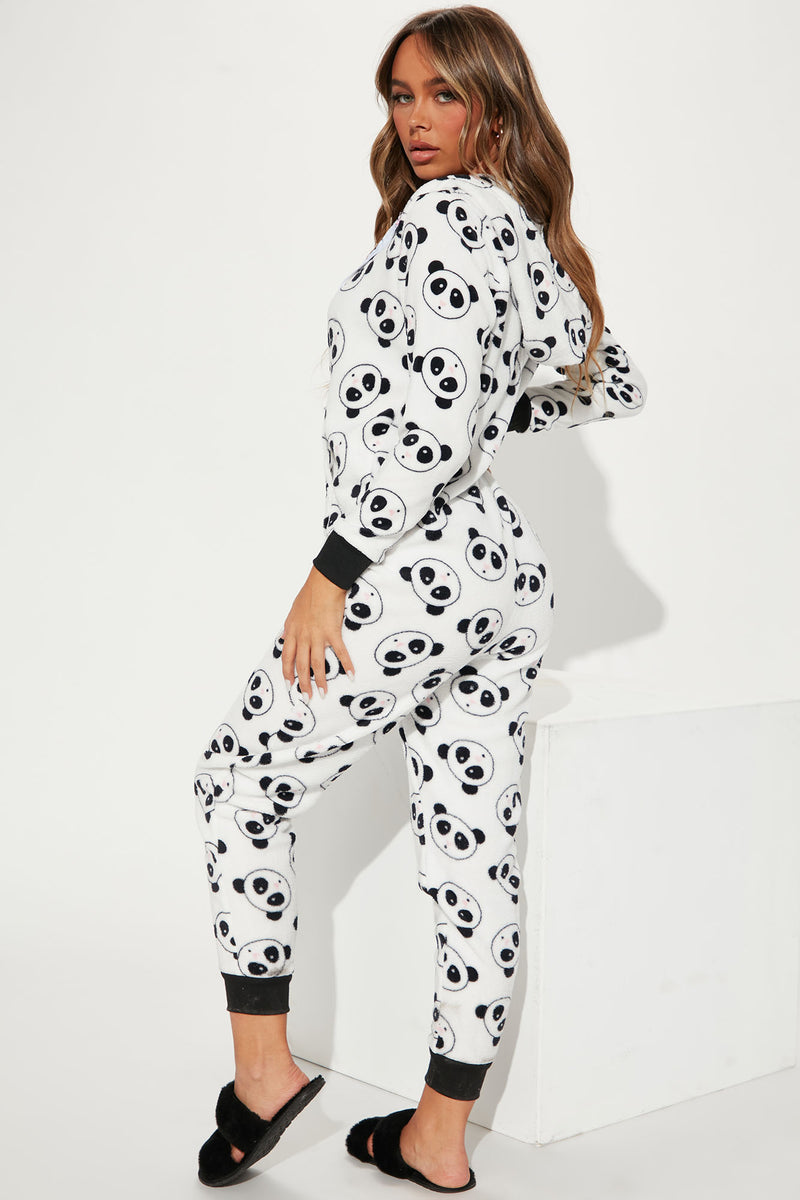 Panda Baby Plush PJ Jumpsuit Onesie - Black/White | Fashion Nova ...