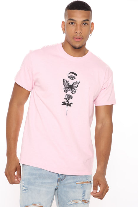 Fleeting Butterfly Short Sleeves Tee - Pink/combo | Fashion Nova