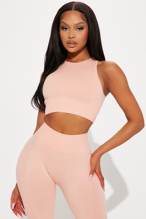 Effortless Orpheus Ribbed Seamless Bra Top - Bubblegum, Fashion Nova, Nova  Sport Tops