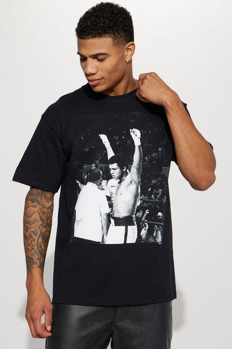 Muhammad Ali Victory Short Sleeve Fashion Graphic Nova, Tees Fashion | Black Tee - Mens | Nova