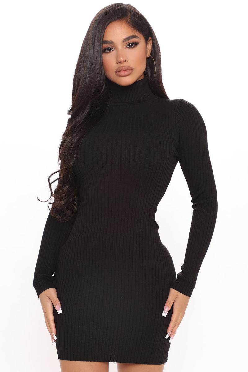 Ready For Knit Sweater Mini Dress - Black | Fashion Nova, Dresses ...
