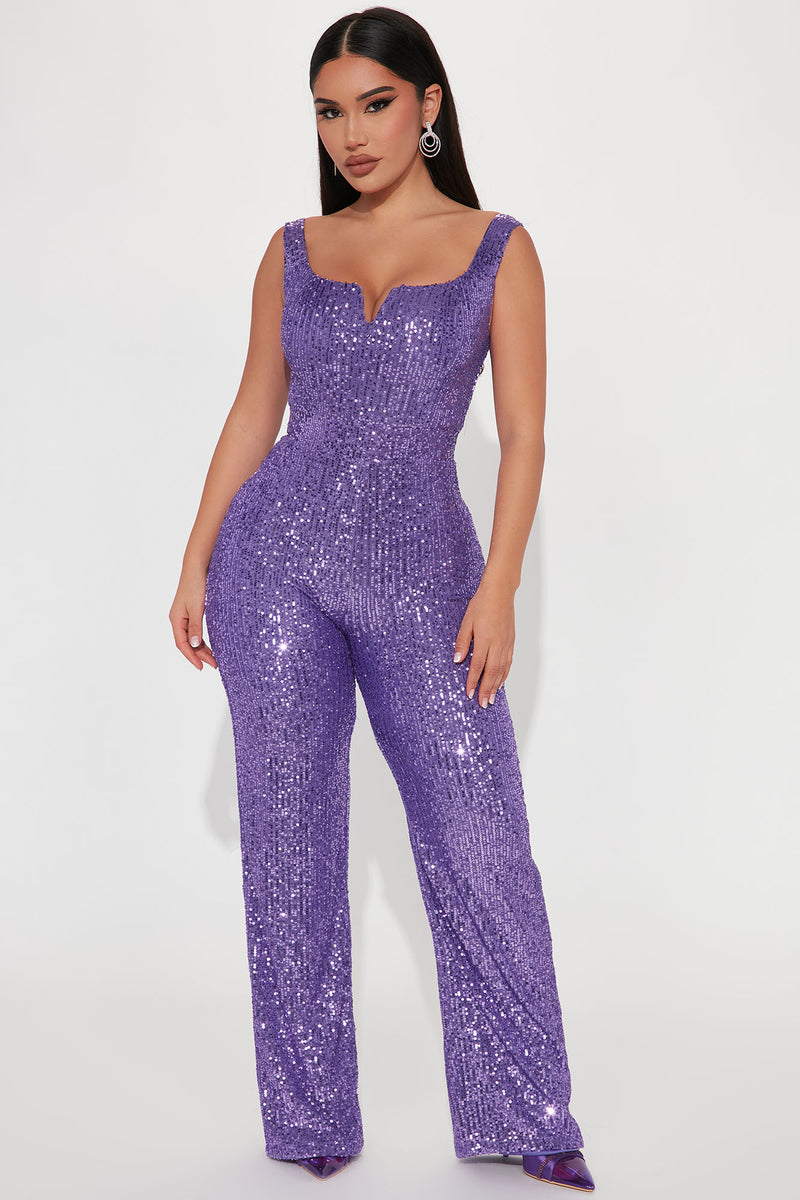 Sydney Sequin Jumpsuit - Purple | Fashion Nova, Jumpsuits | Fashion Nova