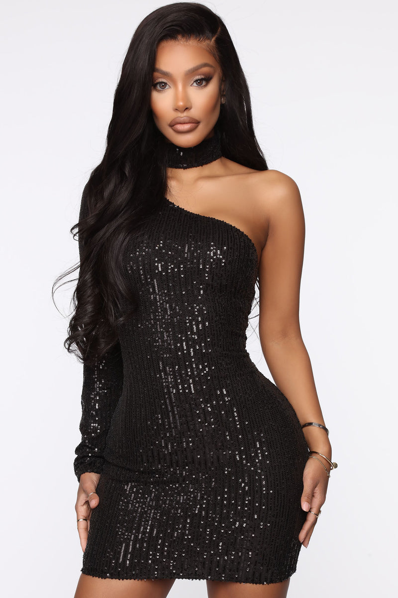 Disco Revolution Sequin Mini Dress - Black | Fashion Nova, Dresses ...