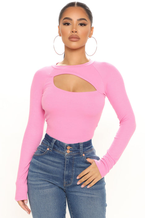 Getting Loud Flannel Crop Top - Pink/combo, Shirts & Blouses, Fashion Nova