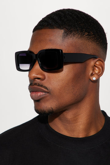 Retro Square Polarzied Men's Sunglasses For Driving High Quality UV400  Oversized Sunglass Male Fashionable Wide Leg