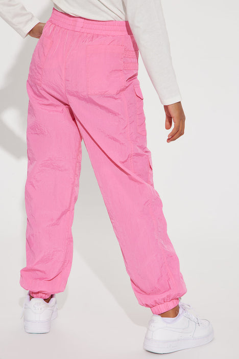 Windproof Parachute Pants - Bright pink - Kids