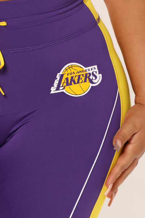 Los Angeles Lakers Ladies Sublime Leggings - Black/Purple