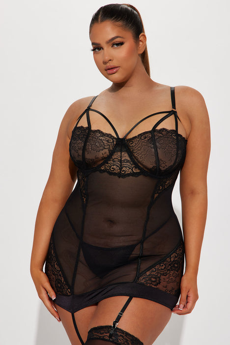 Whisper My Name Lace Babydoll - Black, Fashion Nova, Lingerie & Sleepwear