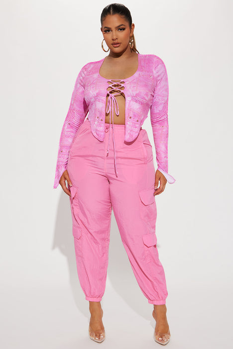 Girl Crush Parachute Pant - Pink  Parachute pant, Fashion nova