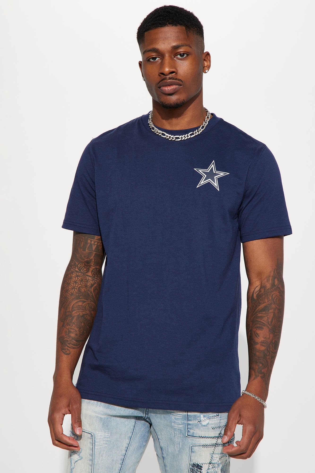 Dallas Cowboys Helmet Short Sleeve T-Shirt, Mens, S, Navy