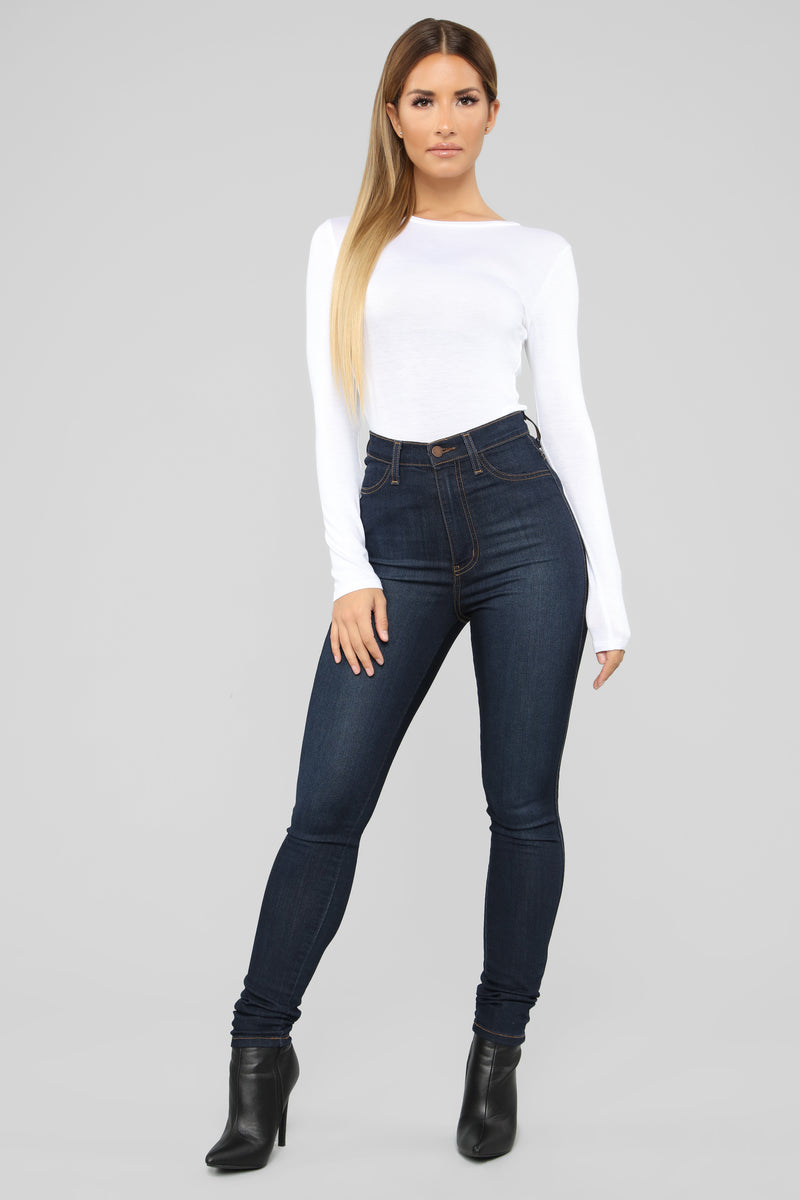 Krystal Crew Neck Long Sleeve Top - White | Fashion Nova, Basic Tops ...