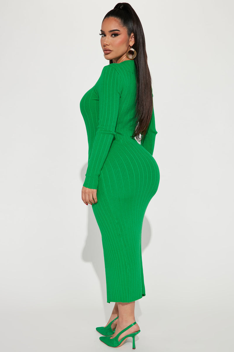 Marissa Sweater Midi Dress - Kelly Green | Fashion Nova, Dresses ...