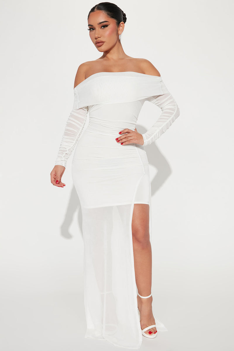 Staying Pretty Mesh Maxi Dress - White | Fashion Nova, Dresses ...