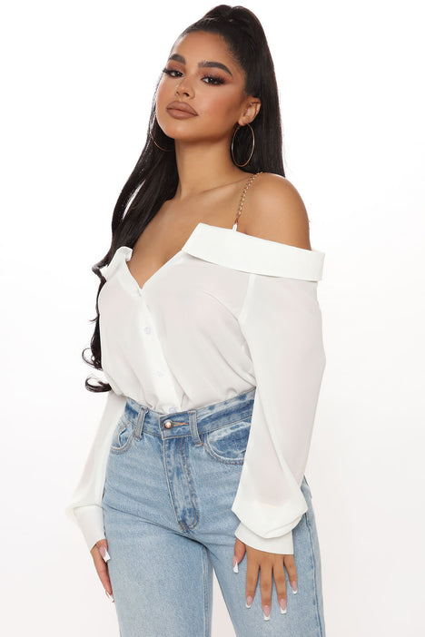 Ready to Romance Ivory Balloon Sleeve Ruched Top