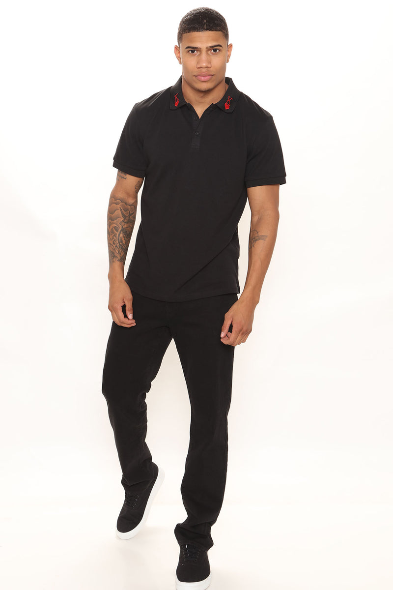 King Of Hearts Short Sleeve Polo - Black | Fashion Nova, Mens Tees ...