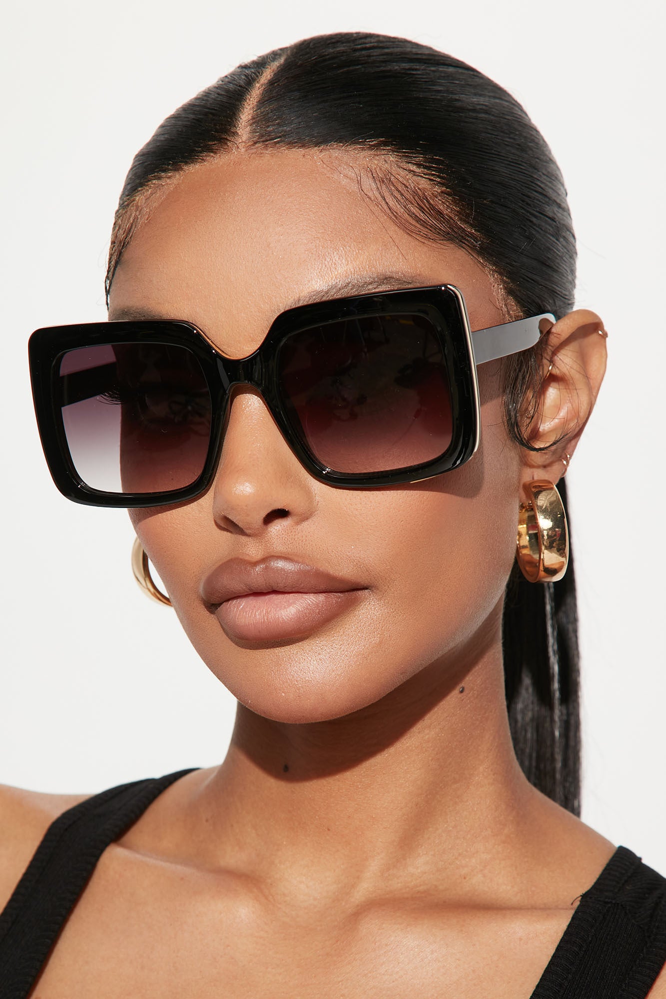 On My Best Behavior Sunglasses - Black, Fashion Nova, Sunglasses