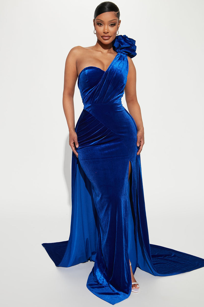 Rosalia Velvet Maxi Dress - Royal | Fashion Nova, Dresses | Fashion Nova