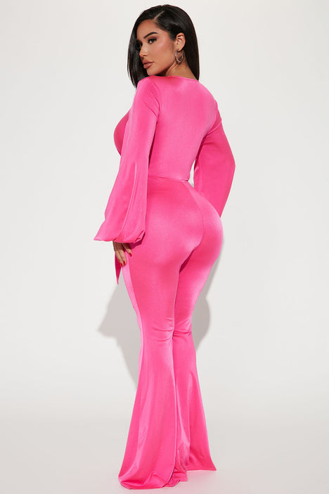 She's Amazing One Shoulder Jumpsuit - Pink, Fashion Nova, Jumpsuits