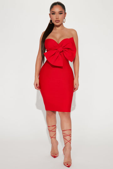 Dates With Babe Ruffle Dress - Red  Red dress, Fashion nova dress, Red  ruffle dress