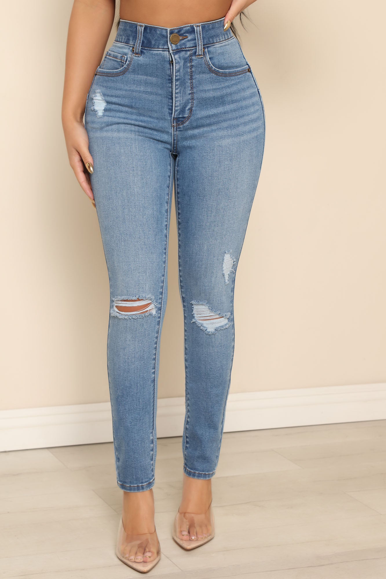 Squat Like That Booty Lifting Jeans - Medium Blue Wash, Fashion Nova, Jeans