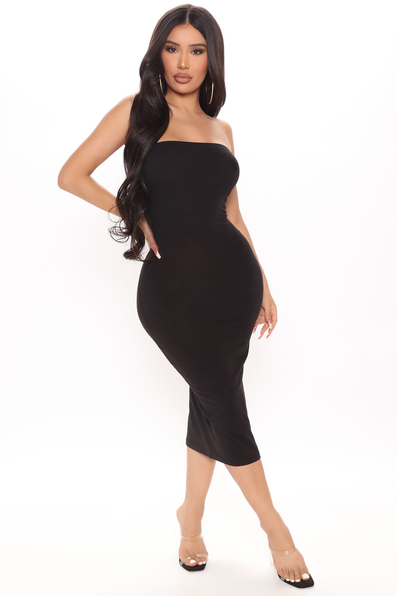 Rhianna Tube Dress - Black, Fashion Nova, Dresses