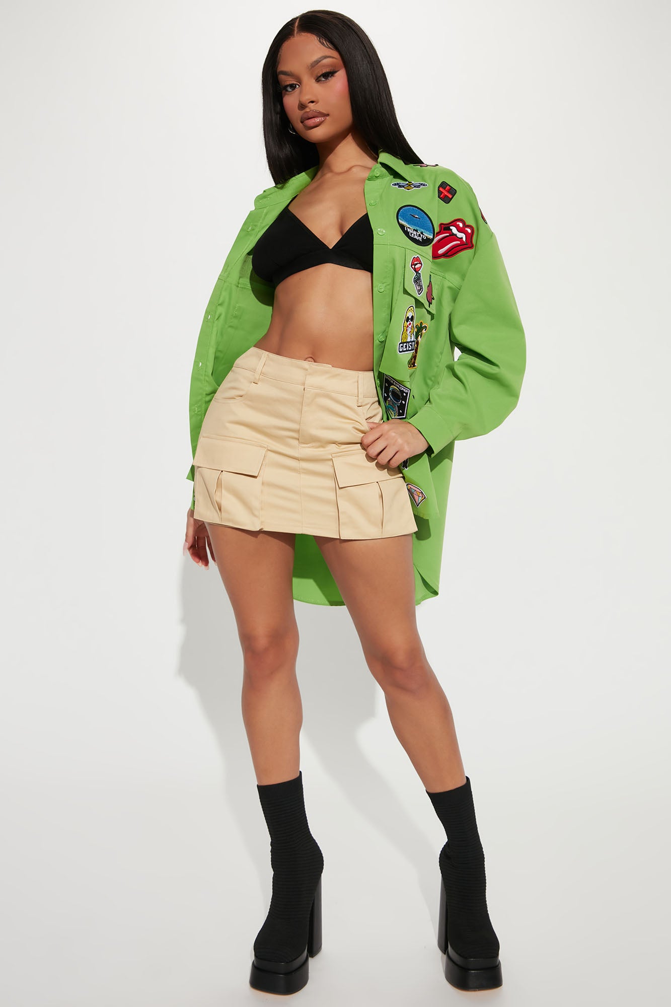 Bethany Cargo Mini Skirt - Khaki | Fashion Nova, Skirts | Fashion Nova